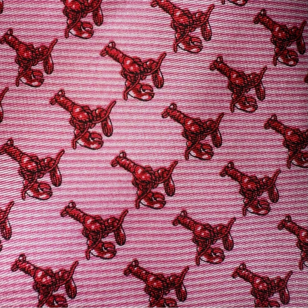 Rivetz of Boston‎ 100% Silk Pink Lobster Tie